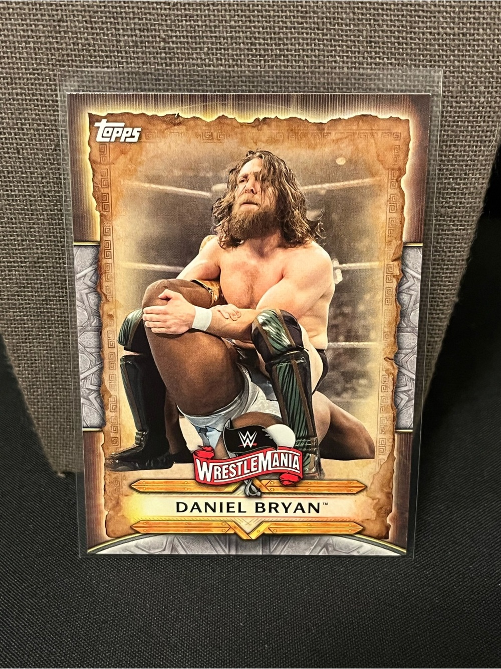 Topps WrestleMania Daniel Bryan Card - Gold and Brown Design